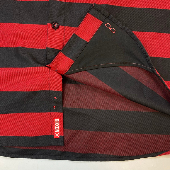 DIXXON Flannel Shirt Mens 3X The Cobain Red Black Striped Flannel Grunge Nirvana - Picture 10 of 15